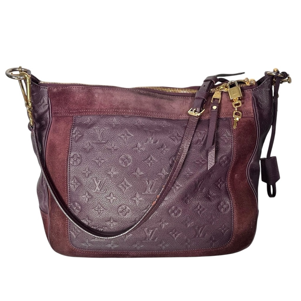 Louis Vuitton Empreinte Leather Bag Purple Audacieuse Suede Purse Authentic - Picture 2 of 16